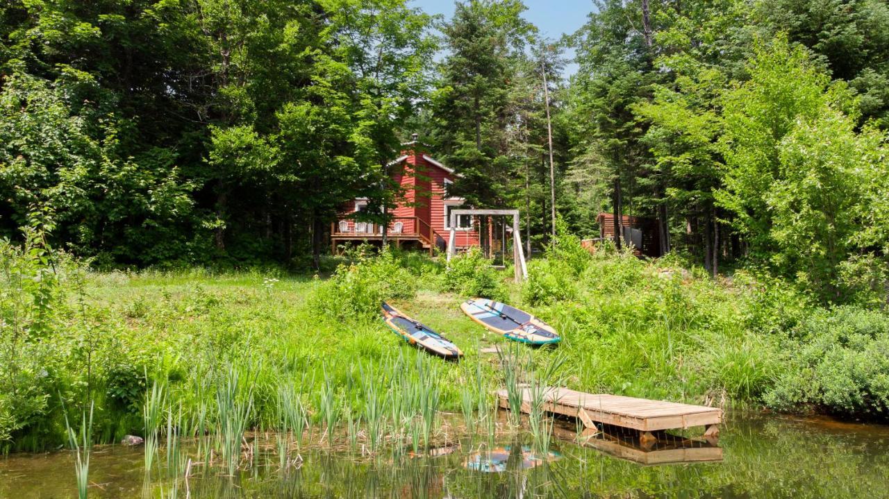 Les Chalets Tourisma - Chalet Dans Les Bois Avec Lac Prive - Le Colibri Saint-Raymond Exteriér fotografie